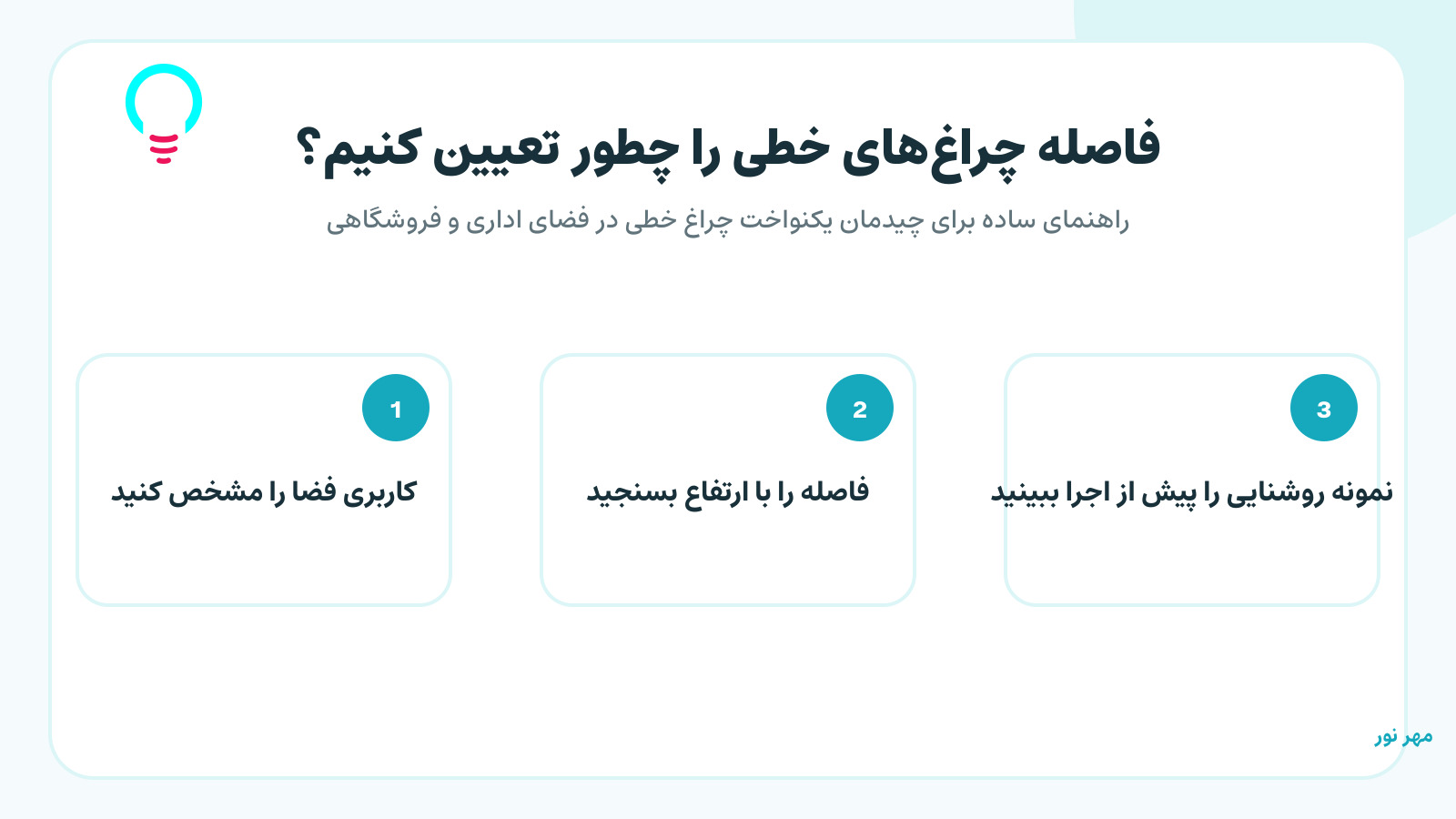 فاصله چراغ‌های خطی را چطور تعیین کنیم؟